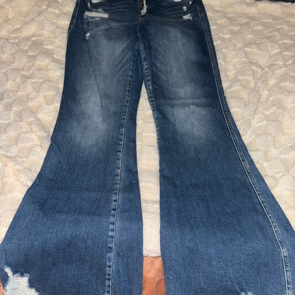 Women's Blue Flared Jeans